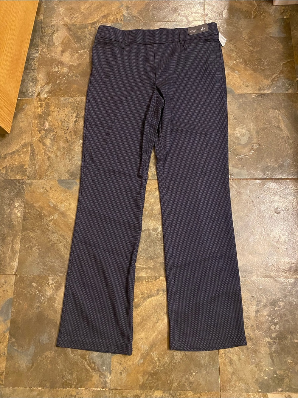Women's Maurice’s Black Blue patterned dress pants